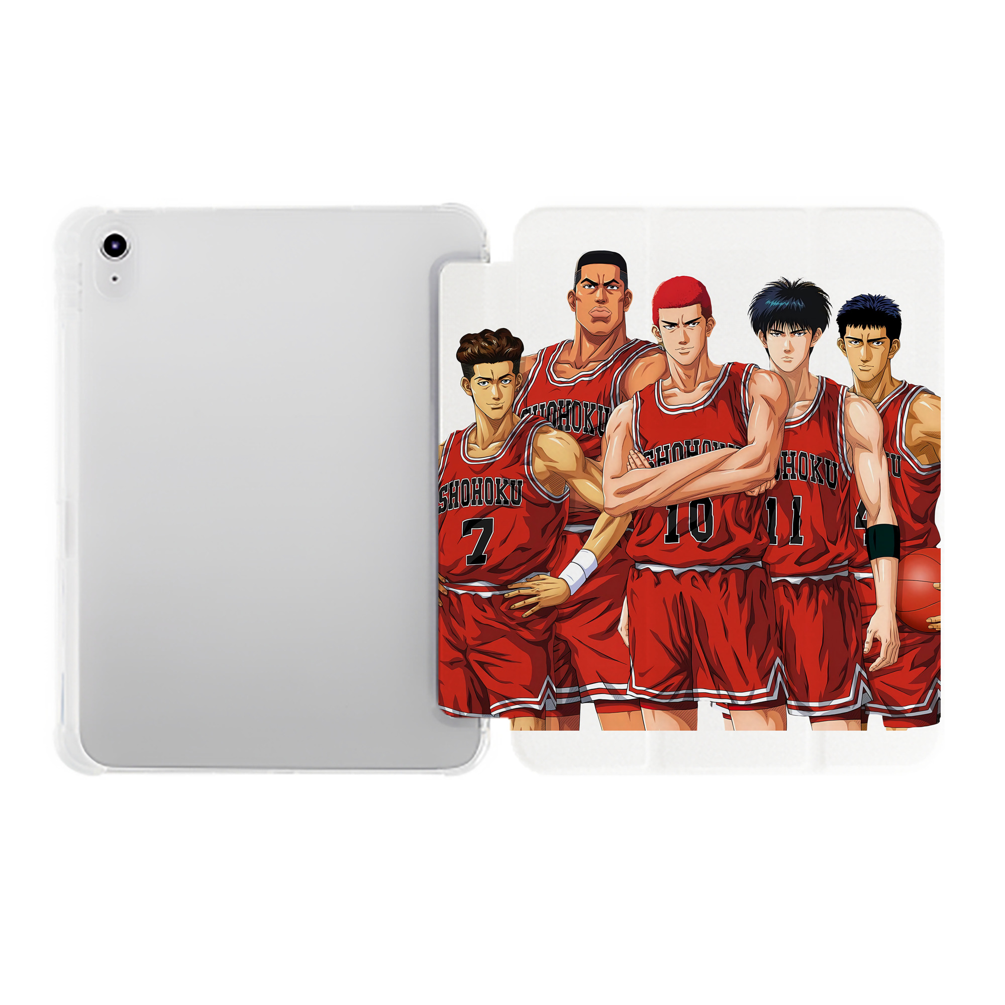 （画像用） SLAM DUNK／スラムダンク IPad ケース ペン収納付き 三つ折りスタンド PUレザー×シリコン 対応機種9.5/10.5/10.9インチ